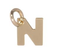 Markylis - Fine 9ct Gold Alphabet Initial Letter Jewellery Pendant Charm Gift - A - Z - 14mm - Choose your letter (N)