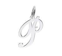 Markylis - Italian 925 Sterlig Silver Large Fancy Script Letter Alphabet Initial Jewellery Charm Pendant A-Z Charms - 25mm - Choose your letter (P)