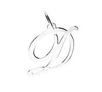 Markylis - Italian 925 Sterlig Silver Large Fancy Script Letter Alphabet Initial Jewellery Charm Pendant A-Z Charms - 25mm - Choose your letter (D)