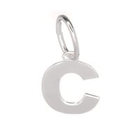 Markylis - Italian 925 Sterling Silver Capital Letter BOLD Alphabet Initial Jewellery Charm Pendant A-Z Charms - 20mm - Choose your letter (C)