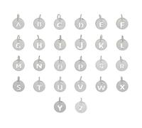Markylis - Italian 925 Sterling Silver Round Disc Letter Alphabet Initial Jewellery Charm Pendant A-Z Charms - 10mm - Choose your letter (K)