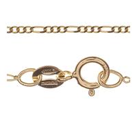 Markylis - Real 9ct Gold Figaro Link Style Chain Necklace Ladies - 0.8mm - Various Lengths (24)