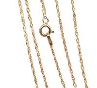 Markylis - Solid Italian 18ct Gold on Sterling Silver Prince of Wales Chain Jewellery Necklace for Woman and Ladies Long Length - 30inch - 30"