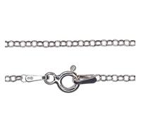 Markylis Solid Italian 925 Sterling Silver Micro Belcher Anchor Link Chain Jewellery Necklace for Women Ladies and Children - 1mm - 14inch - 14"