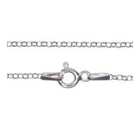 Markylis Solid Italian 925 Sterling Silver Mini Belcher Anchor Link Jewellery Bracelet Chain for Women Ladies Children and Kids - 1.5mm gauge - 7.5inch