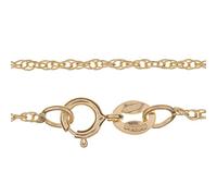 Markylis - Solid Italian 9ct Gold Twisted Prince of Wales Twist Rope Style Chain Necklace Ladies Jewellery Stamped 375 for Women Kids and Children - 1.2mm - 14inch - 14"