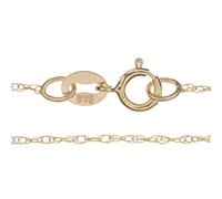Markylis - Solid Italian 9ct Yellow Gold Fine Twisted Prince of Wales Twist Rope Style Chain Jewellery Necklace for Women and Ladies - 0.8mm - Choose your length - 22inch - 22"