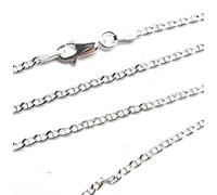 Markylis Sterling Silver Mariner Flat Anchor Chain Necklace, 1mm, 925 Silver, Italian Made (20inch)