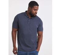 Marl Pique Polo Long Jacamo Marl Pique Polo Long Denim Marl L42/44