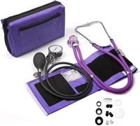 MARLAS Professional Aneroid Sphygmomanometer Kit with Sprague Rappaport Stethoscope - Manual Blood Pressure Monitor for Upper Arm with Adult Size Cuff and Zipper Case