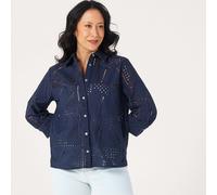 MarlaWynne Colection Pointelle Patchwork Shirt BURNT ORANGE 2XL