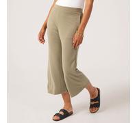 MarlaWynne Collection Light Sueded Jersey Wide Leg Drop Trousers GRAPHITE 2XL