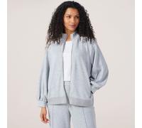 MarlaWynne Layers Cloud Knit 3/4 Balloon Sleeve Jacket LIGHT HEATHER GREY 2XL
