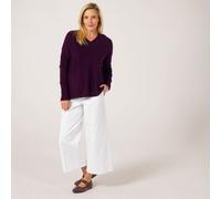 MarlaWynne Layers V-Neck Boxy Jumper with Pocket HEATHER OATMEAL 2XL