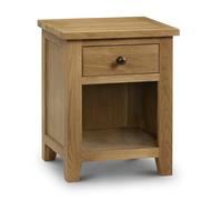Marlborough - 1 Drawer Bedside Table - Oak - Wooden - Happy Beds
