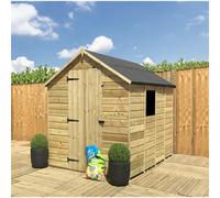 Marlborough - 3 X 6 Garden Shed Pressure Treated T&g Single Door Apex Wooden Garden Shed - 1 Window