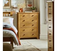 Julian Bowen Marlborough 6 Drawer Chest (4+2) - Solid Oak