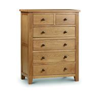 Marlborough - 4 + 2 Drawer Chest - Oak - Wooden - Happy Beds