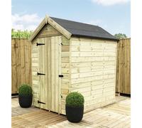 Marlborough - 4 X 4 Garden Shed Premier Pressure Treated T&g Apex + Single Door