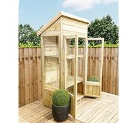 Marlborough 5 X 2 Pressure Treated Wooden T&g Wooden Pent Mini Greenhouse (5' X 2' / 5Ft X 2Ft)