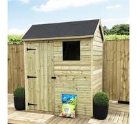 Marlborough 7 x 5 Reverse Apex Premier Pressure Treated Shed in Natural Marlborough Natural