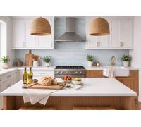 Marlborough Alba Ocean Blue Gloss Tiles (44 Pack - 1 Box - 0.99M2 Coverage) - Kitchen - Subtle Ripple Gloss Effect Ceramic Tile