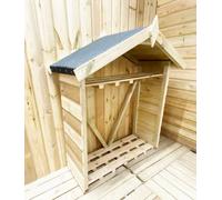 Marlborough Apex Wooden Log Store (915mm X 355mm X 1200mm)