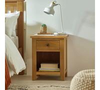 Marlborough Bedside Cabinet - 1 Drawer - Oak