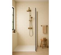 Marlborough Bone Gloss Metro Tiles (50 Pack-1 Box-1M2 Coverage)-Shower-Premium Ceramic Wall Finish-Inspired By Nyc Subway & Soho Style