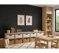 Marlborough Chromara Black Matt Ceramic Wall Tiles (500 Pack- 10 Box- 9.7M2 Coverage)-Playroom-9.8Cm X 19.8Cm-Colour Meets Design