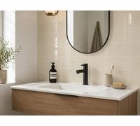 Marlborough Chromara Pebble Beige Gloss Ceramic Wall Tiles (38 Pack- 1 Box- 0.83M2 Coverage)-Sink-14.8Cm X 14.8Cm-Colour Meets Design