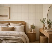 Marlborough Chromara Pebble Beige Matt Ceramic Wall Tiles (38 Pack- 1 Box- 0.83M2 Coverage)-Bedroom-14.8Cm X 14.8Cm-Colour Meets Design