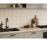 Marlborough Chromara Pebble Beige Matt Ceramic Wall Tiles (38 Pack- 1 Box- 0.83M2 Coverage)-Kitchen-14.8Cm X 14.8Cm-Colour Meets Design