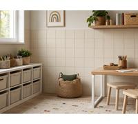 Marlborough Chromara Pebble Beige Matt Ceramic Wall Tiles (38 Pack- 1 Box- 0.83M2 Coverage)-Playroom-14.8Cm X 14.8Cm-Colour Meets Design
