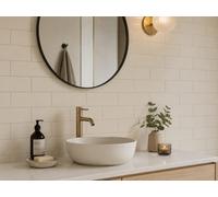 Marlborough Chromara Pebble Beige Matt Ceramic Wall Tiles (50 Pack- 1 Box- 0.97M2 Coverage)-Sink-9.8Cm X 19.8Cm-Colour Meets Design