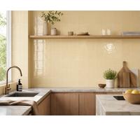 Marlborough Chromara Primrose Yellow Gloss Ceramic Wall Tiles (114 Pack- 3 Box- 2.49M2 Coverage)-Kitchen-14.8Cm X 14.8Cm-Colour Meets Design