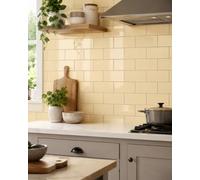 Marlborough Chromara Primrose Yellow Gloss Ceramic Wall Tiles (50 Pack- 1 Box- 0.97M2 Coverage)-Kitchen-9.8Cm X 19.8Cm-Colour Meets Design