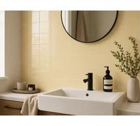 Marlborough Chromara Primrose Yellow Gloss Ceramic Wall Tiles (570 Pack- 15 Box- 12.45M2 Coverage)-Sink-14.8Cm X 14.8Cm-Colour Meets Design