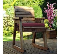 Marlborough Deluxe Rocker Chair With 1 X Chair Cushion Burgundy & 1 X Fitted Cover