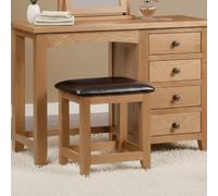 Marlborough Dressing Stool - Padded - Oak