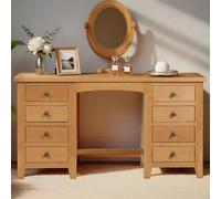 Marlborough Dressing Table - 8 Drawer - Double - Oak
