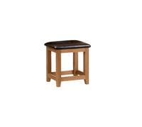 Marlborough Dressing Table Stool - Oak/Dark Brown - Julian Bowen | TJ Hughes Oak