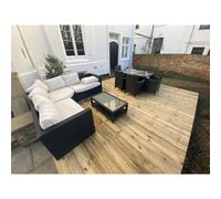 Marlborough Installed5.4M X 6.0M (18Ft X 20Ft) Deluxe Wooden Decking Timber Kit - 6X2 Joists - 32mm Thick Strong Timber Decking Board
