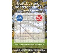Marlborough Massachusetts Word Search Puzzle Book: Think you know Marlborough, Massachusetts? Puzzles for Adults, Seniors, Teens and Kids. Perfect for ... Christmas Gifts and Stocking Stuffers.