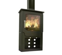 Marlborough Modern Metallic Black 4.3Kw Defra Multifuel Tall Stove + Direct Air Box