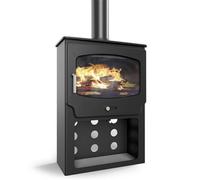 Marlborough Modern Metallic Black 5Kw Defra Multifuel Burning Tall Stove