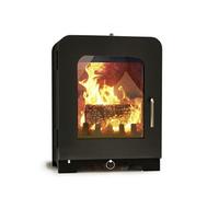 Marlborough Modern Metallic Black 5Kw Defra Wood Burning Stove
