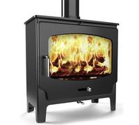 Marlborough Modern Metallic Black 5Kw Defra Wood Burning Stove
