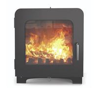 Marlborough Modern Metallic Black 7.2Kw Defra Wood Burning Stove