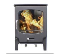 Marlborough Modern Metallic Black 8Kw Defra Multifuel Burning Stove